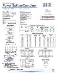 Datasheet SCN-2-35+ manufacturer Mini-Circuits